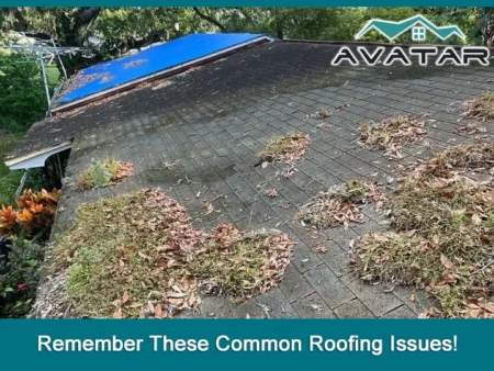 several types of roofing issues