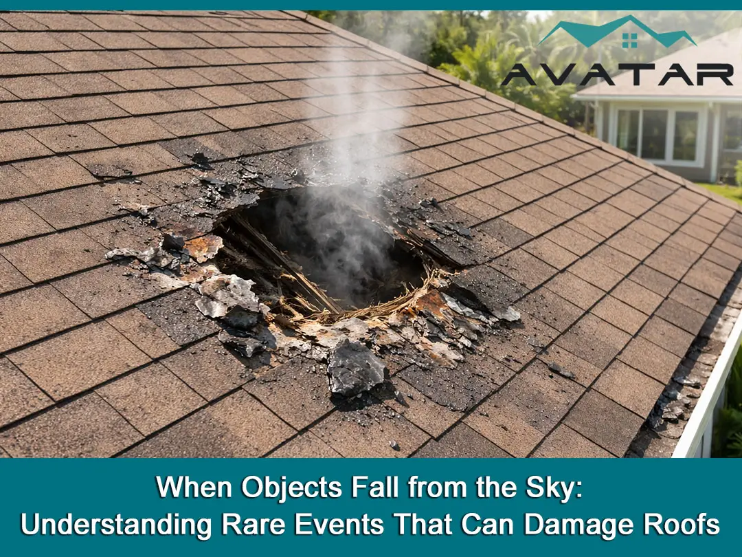 When Objects Fall from the Sky: Understanding Rare Events That Can Damage Roofs