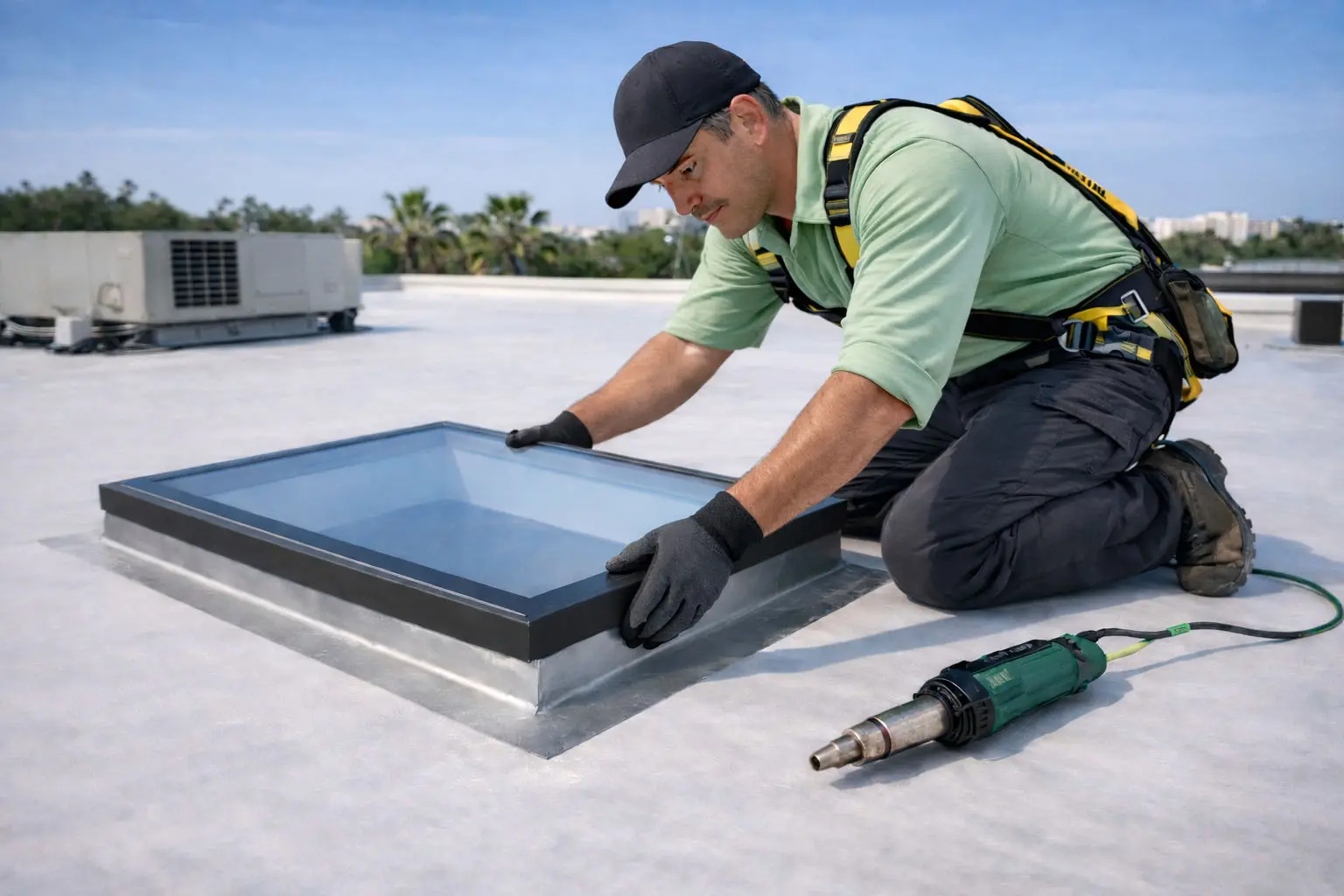 Flat Roof Skylight Installation Tampa