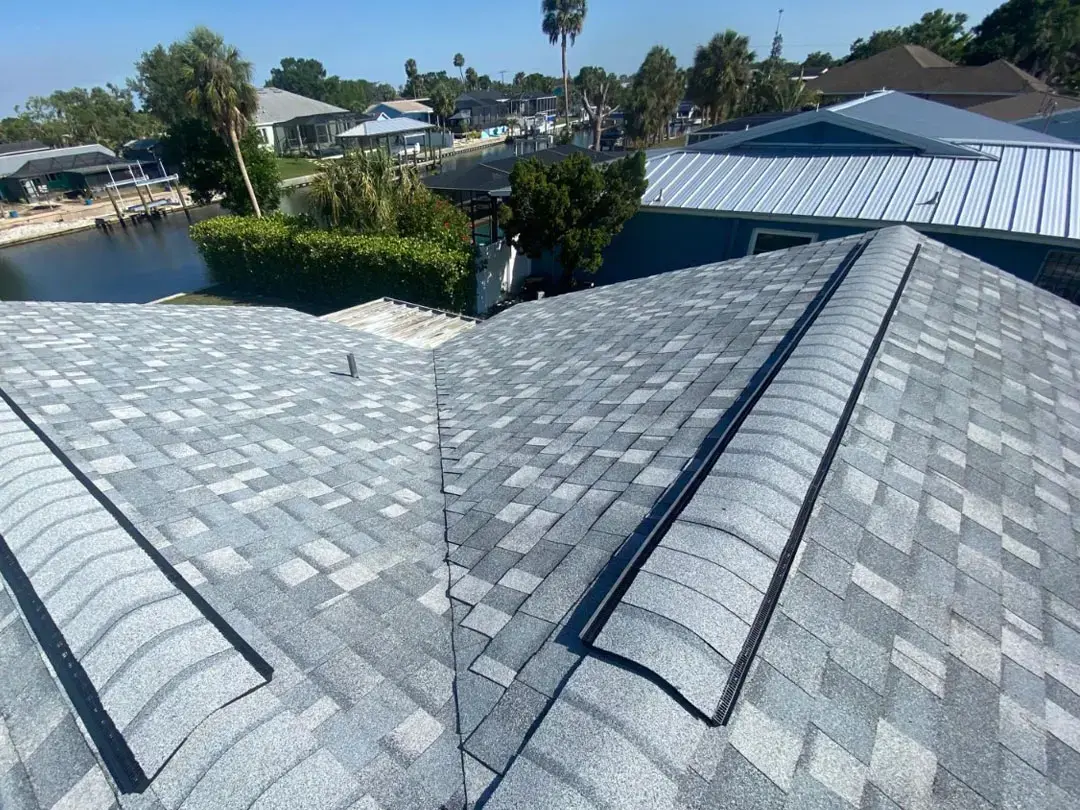 Apollo Beach Roof Replacement With Antique Silver Shingles and a Tapered Roofing System